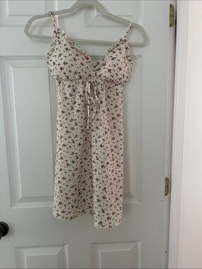 No Boundaries Cream Floral Slip Dress